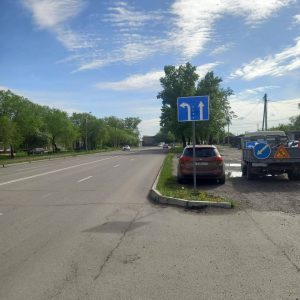 Движение на перекрёстке Гагарина-Хлебная в Абакане разведено по полосам