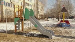 Новая детская игровая площадка открылась в абаканском Заречье