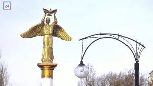 Первый этап реконструкции монумента «Добрый ангел мира» в Преображенском парке Абакана завершен