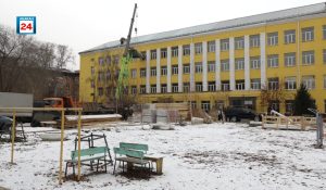 Фасад первой абаканской школы — всё: объём работ по его обновлению выполнен