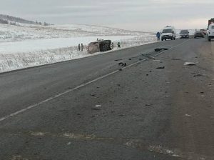 Большегруз и самосвал столкнулись в Хакасии