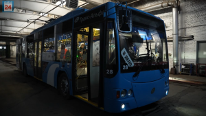 Новогодние троллейбусы курсируют по улицам столицы Хакасии