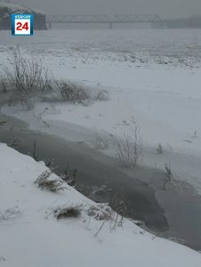 Отметка-340 см: уровень воды на Енисее у Подсинских дач немного спал