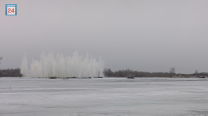 Хакасия готовится к паводку: лёд взрывают на затороопасных участках реки Абакан