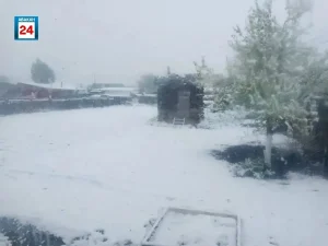 Снегом засыпало часть районов Хакасии